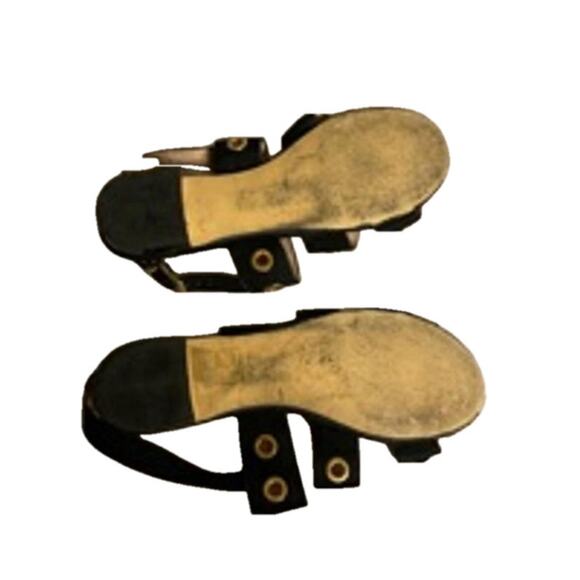 Edgy Black Grommet Gladiator Sandals Topshop Women’s 6 - Picture 8 of 8